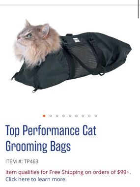 Cat Grooming Bag - Black